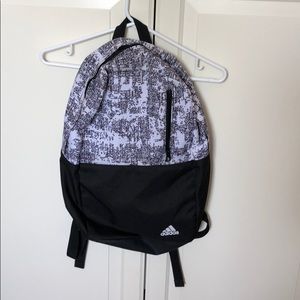 Adidas back pack black and white.